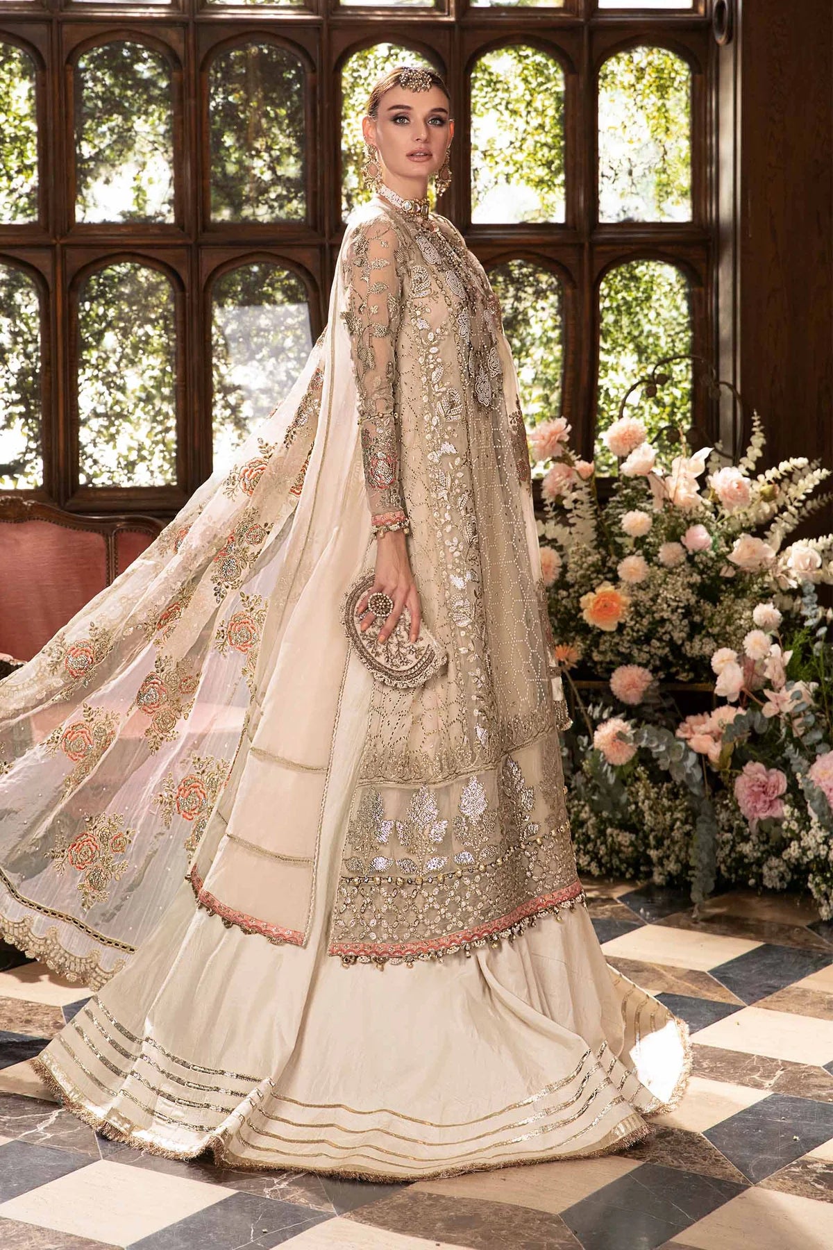 Maria B | Mbroidered Fabrics 2024 | BD-2805 - Khanumjan  Pakistani Clothes and Designer Dresses in UK, USA 