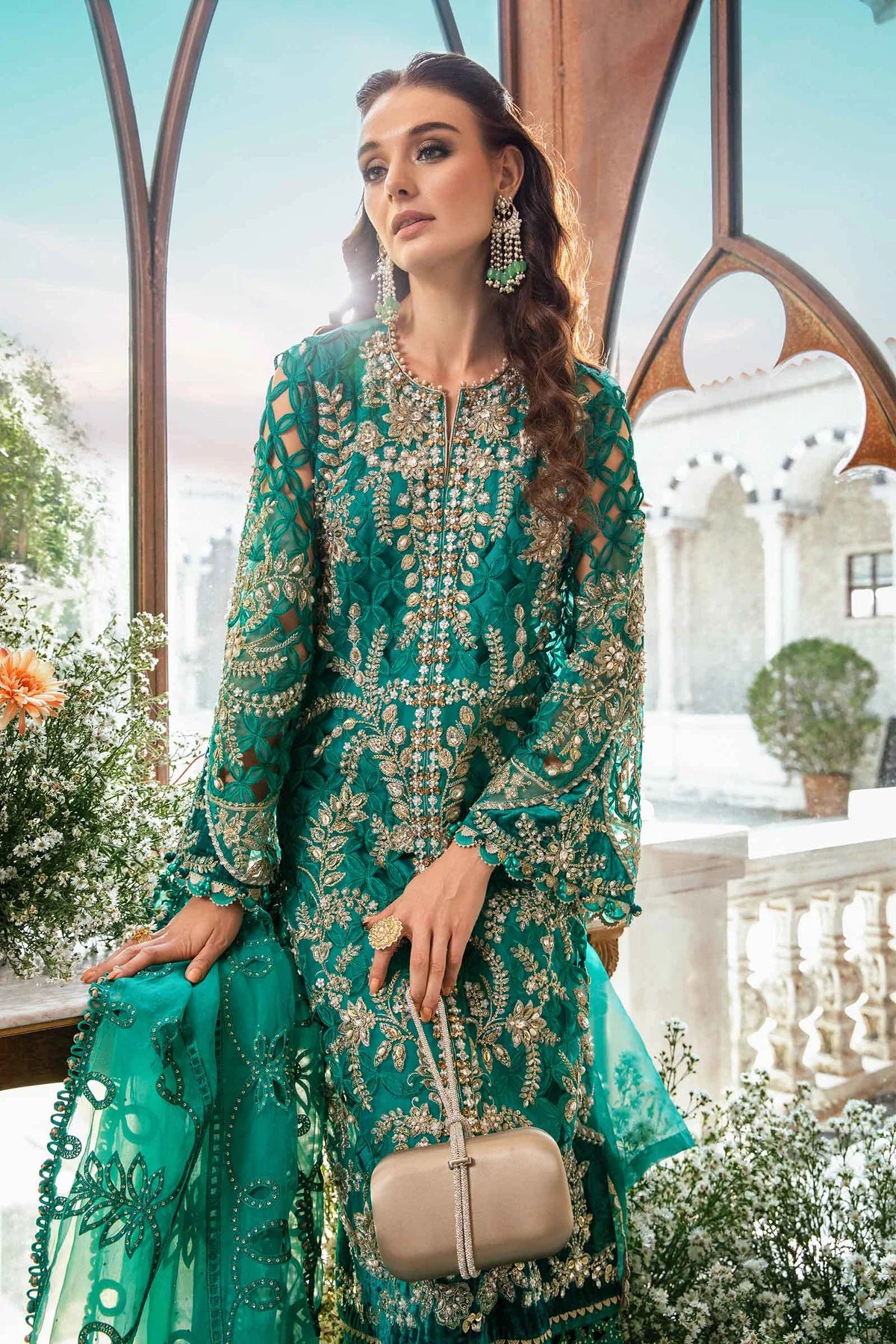 Maria B | Mbroidered Fabrics 2024 | BD-2806 - Khanumjan  Pakistani Clothes and Designer Dresses in UK, USA 