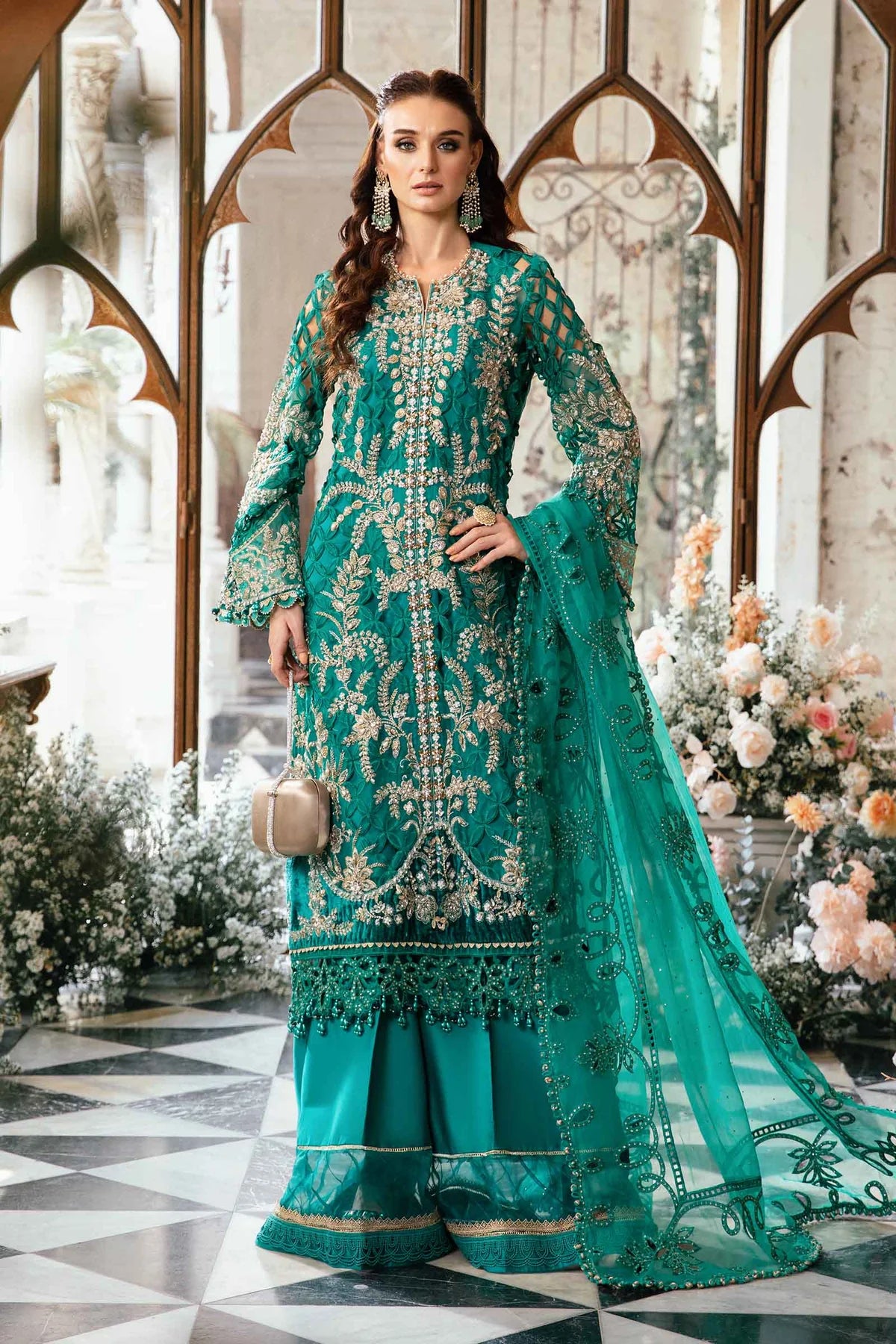 Maria B | Mbroidered Fabrics 2024 | BD-2806 - Khanumjan  Pakistani Clothes and Designer Dresses in UK, USA 