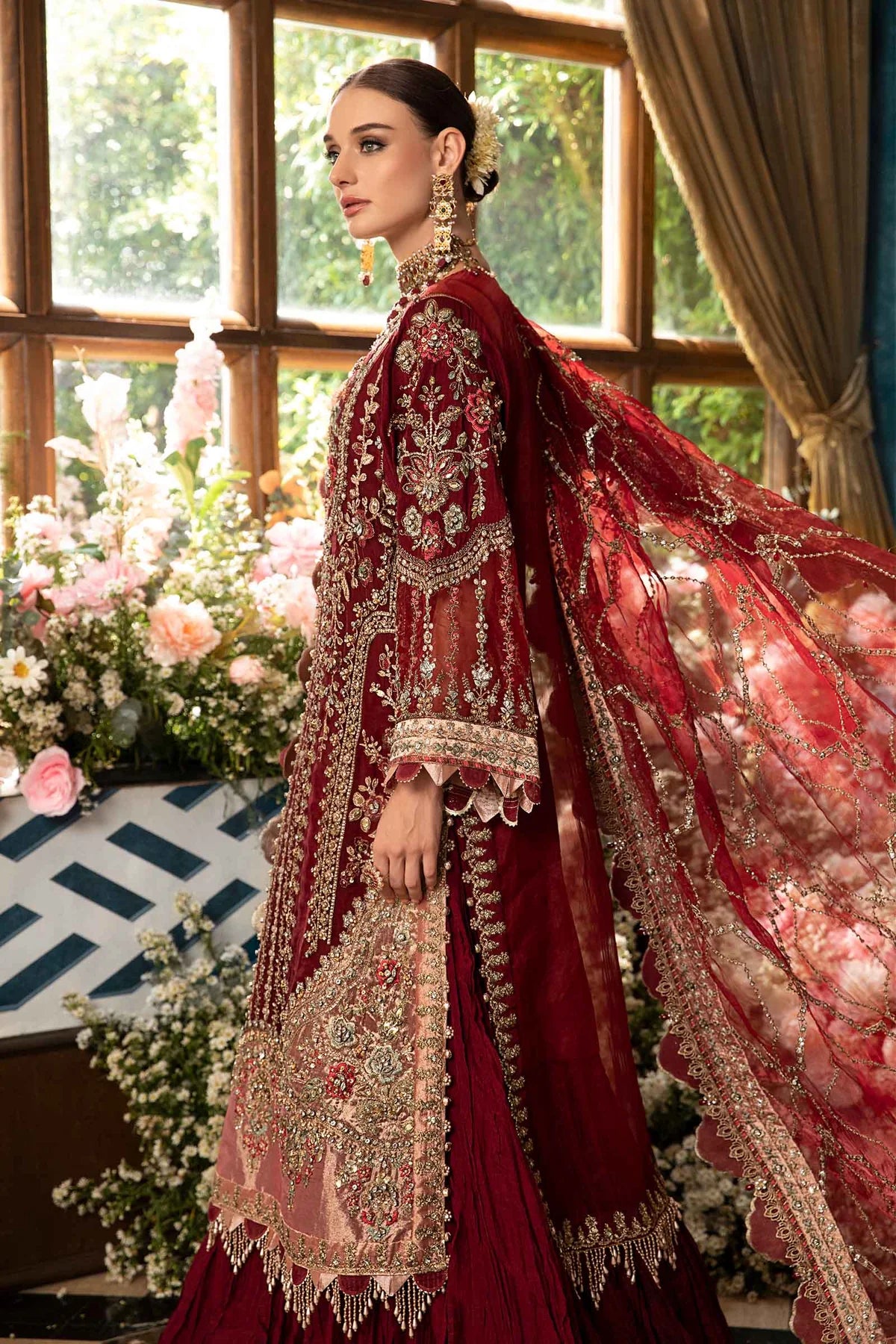 Maria B | Mbroidered Fabrics 2024 | BD-2807 - Khanumjan  Pakistani Clothes and Designer Dresses in UK, USA 