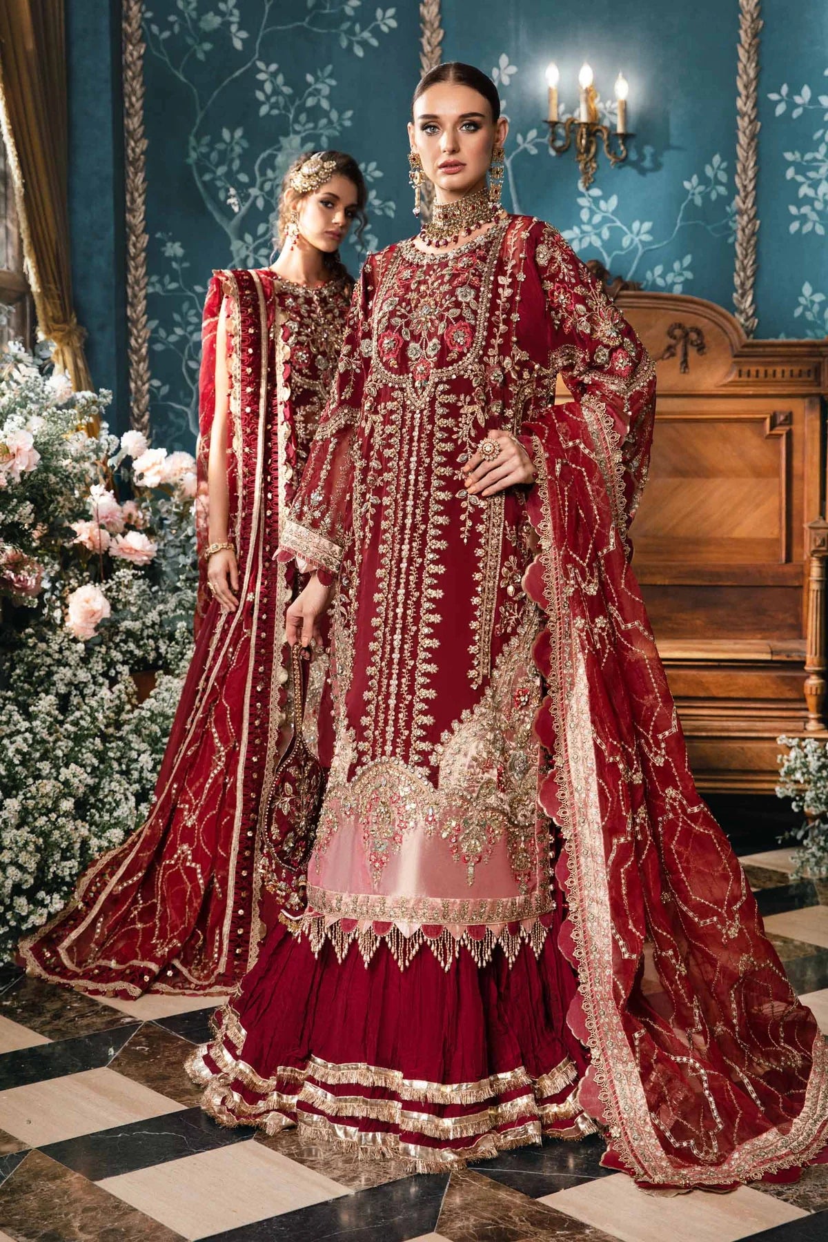 Maria B | Mbroidered Fabrics 2024 | BD-2807 - Khanumjan  Pakistani Clothes and Designer Dresses in UK, USA 