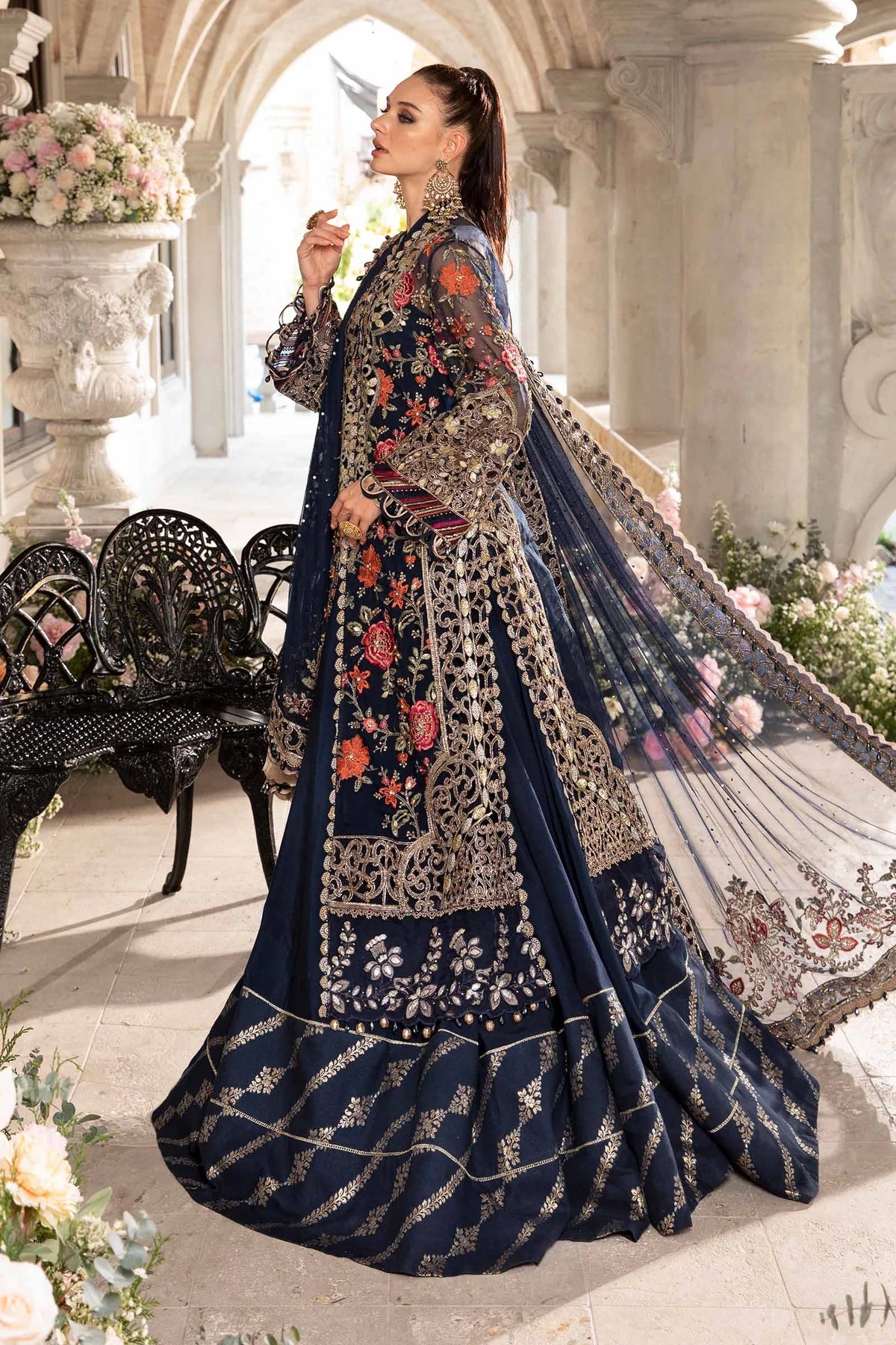 Maria B | Mbroidered Fabrics 2024 | BD-2808 - Khanumjan  Pakistani Clothes and Designer Dresses in UK, USA 