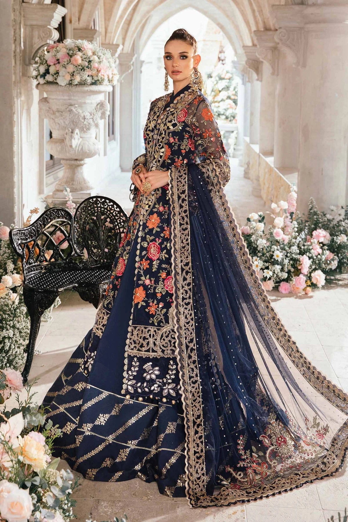 Maria B | Mbroidered Fabrics 2024 | BD-2808 - Khanumjan  Pakistani Clothes and Designer Dresses in UK, USA 