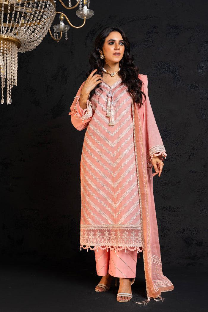 Alkaram | Spring Summer Festive 24 |  Embroidered Lawn Light Pink - Khanumjan  Pakistani Clothes and Designer Dresses in UK, USA 