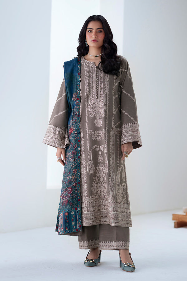Maryum N Maria | Noore Winters 25 | 3 Piece Embroidered Khaddar ANGEZA - FSU5679