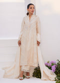 Farah Talib Aziz | Zaza Luxe Pret 24 | TISELE IVORY PLEATED RAW SILK SHIRT AND DUPATTA - Khanumjan  Pakistani Clothes and Designer Dresses in UK, USA 