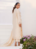 Farah Talib Aziz | Zaza Luxe Pret 24 | TISELE IVORY PLEATED RAW SILK SHIRT AND DUPATTA - Khanumjan  Pakistani Clothes and Designer Dresses in UK, USA 