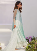 Farah Talib Aziz | Zaza Luxe Pret 24 | SOLENE AQUA OMBRE EMBELLISHED COLUMN SHIRT WITH EMBROIDERED KALIDAAR SLIP - Khanumjan  Pakistani Clothes and Designer Dresses in UK, USA 