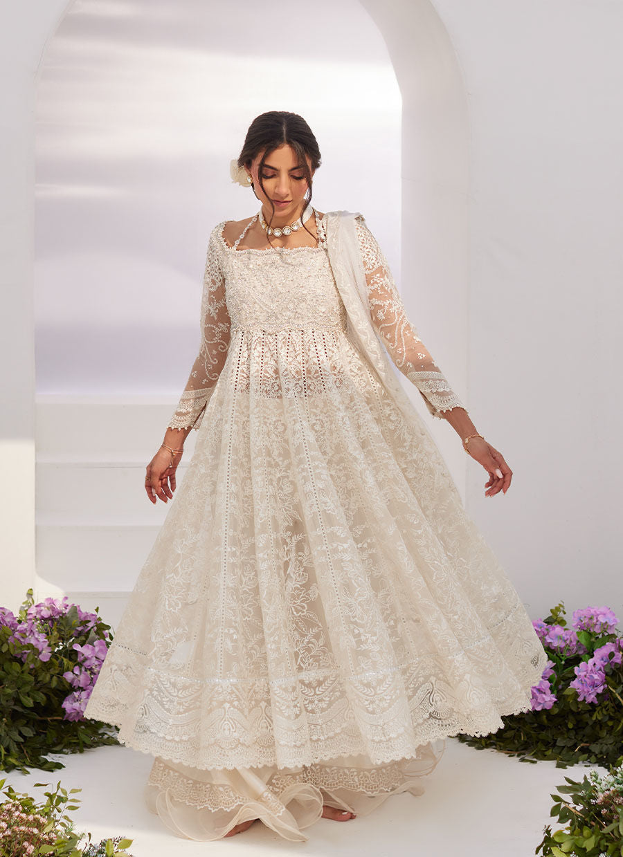 Farah Talib Aziz | Zaza Luxe Pret 24 | MAELLE IVORY EMBROIDERED AND EMBELLISHED KALIDAAR - Khanumjan  Pakistani Clothes and Designer Dresses in UK, USA 