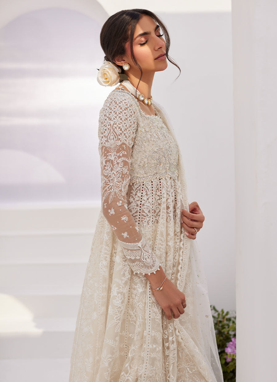 Farah Talib Aziz | Zaza Luxe Pret 24 | MAELLE IVORY EMBROIDERED AND EMBELLISHED KALIDAAR - Khanumjan  Pakistani Clothes and Designer Dresses in UK, USA 