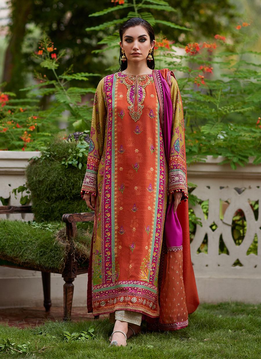 Farah Talib Aziz | Mayna Festive Prints 24 | Aifa Shirt And Dupatta