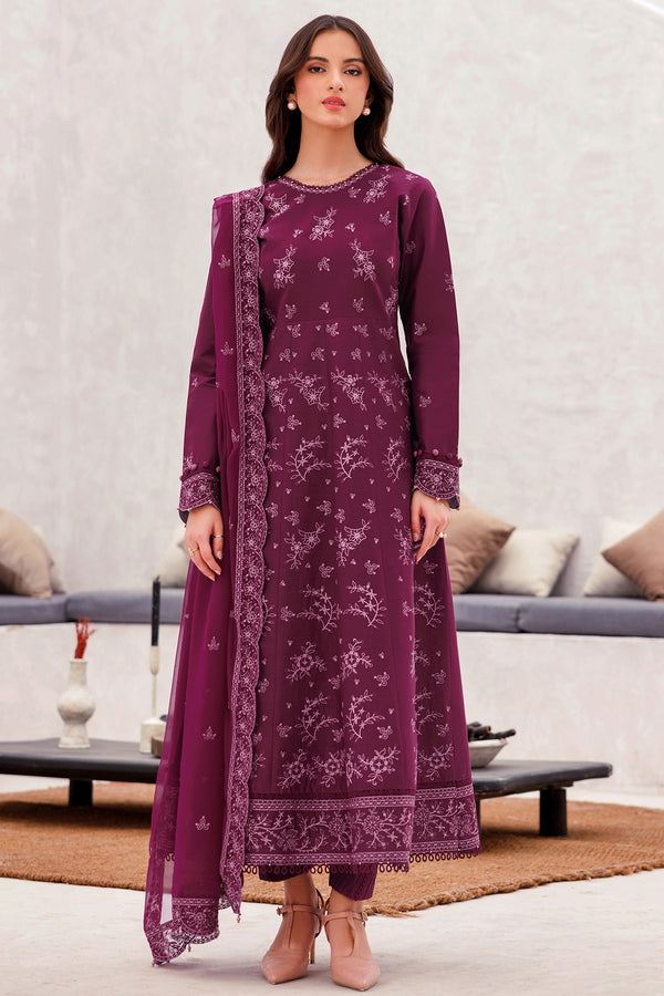 Farasha | Bahaar Embroidered Lawn | Regal Plum