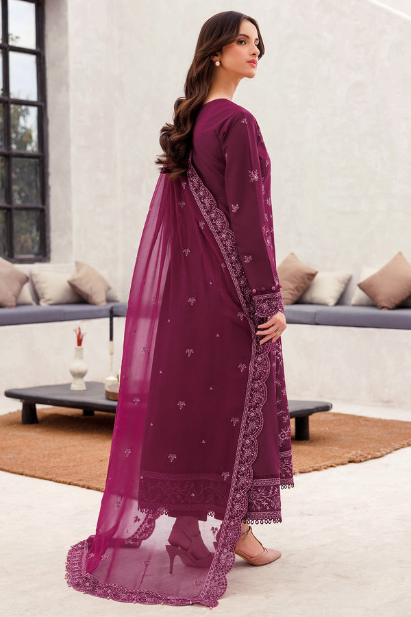 Farasha | Bahaar Embroidered Lawn | Regal Plum