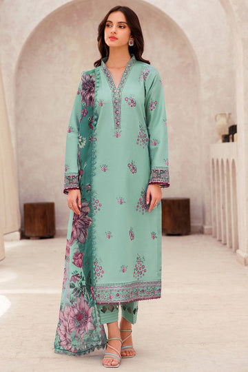 Farasha | Bahaar Embroidered Lawn | Cyan Whisper