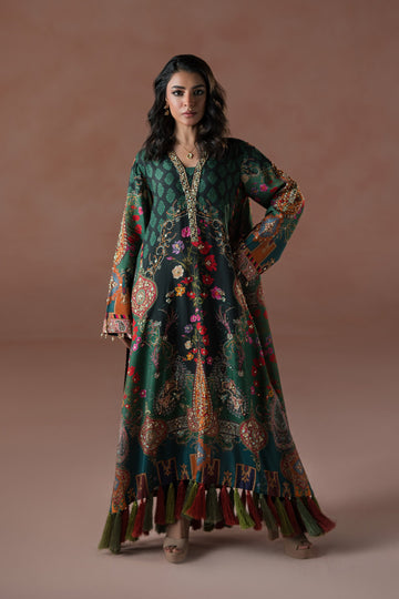Ammara Khan | Flo 25 | Forest Floral Tassel Kaftan Set  (D-06)
