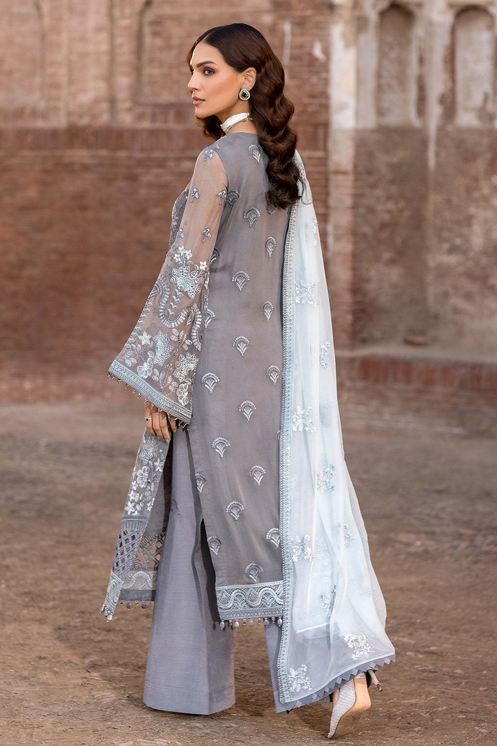 Flossie | Safeera Formals vol 13 | STORMY GREY (A) - Khanumjan  Pakistani Clothes and Designer Dresses in UK, USA 