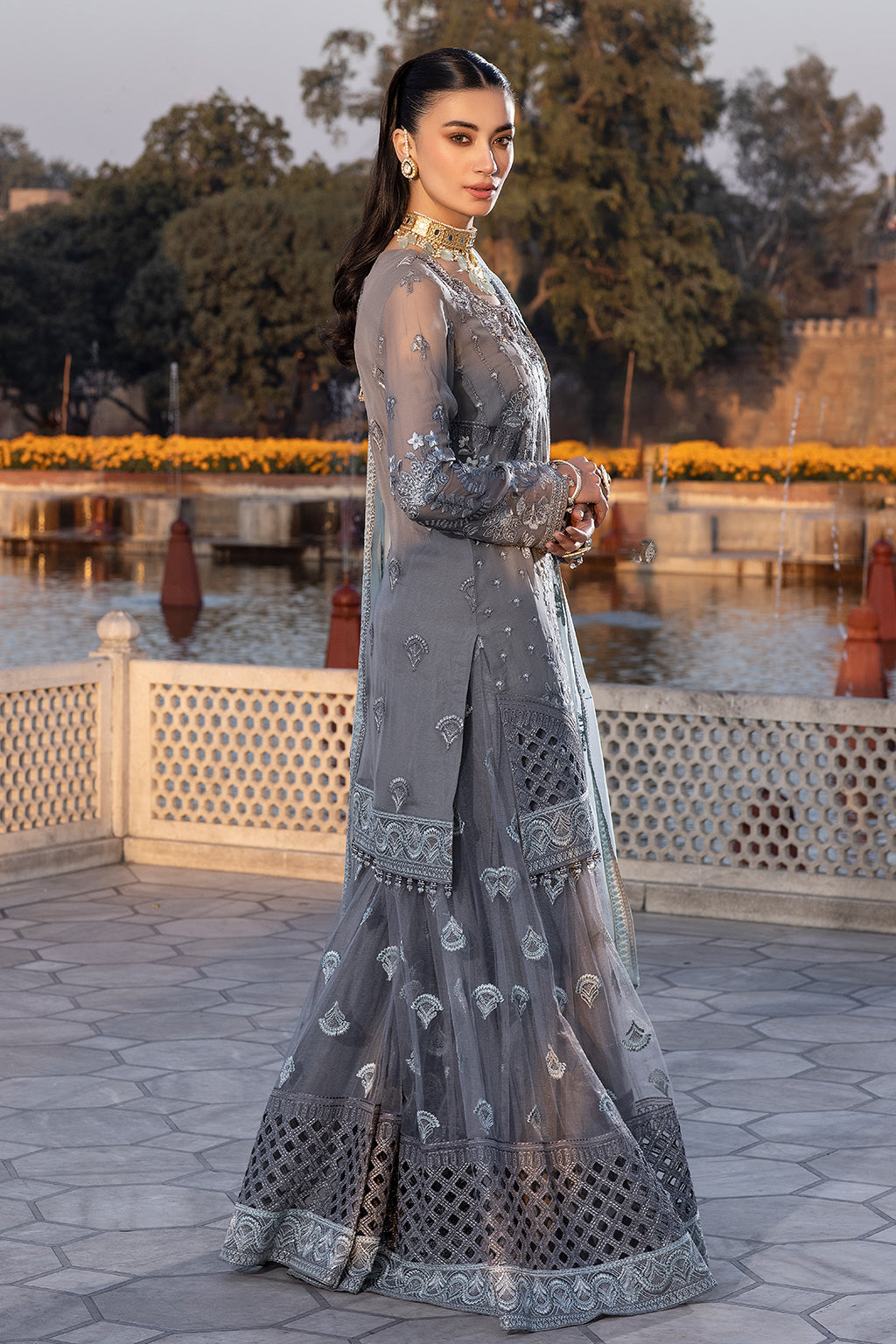 Flossie | Safeera Formals vol 13 | STORMY GREY (B) - Khanumjan  Pakistani Clothes and Designer Dresses in UK, USA 