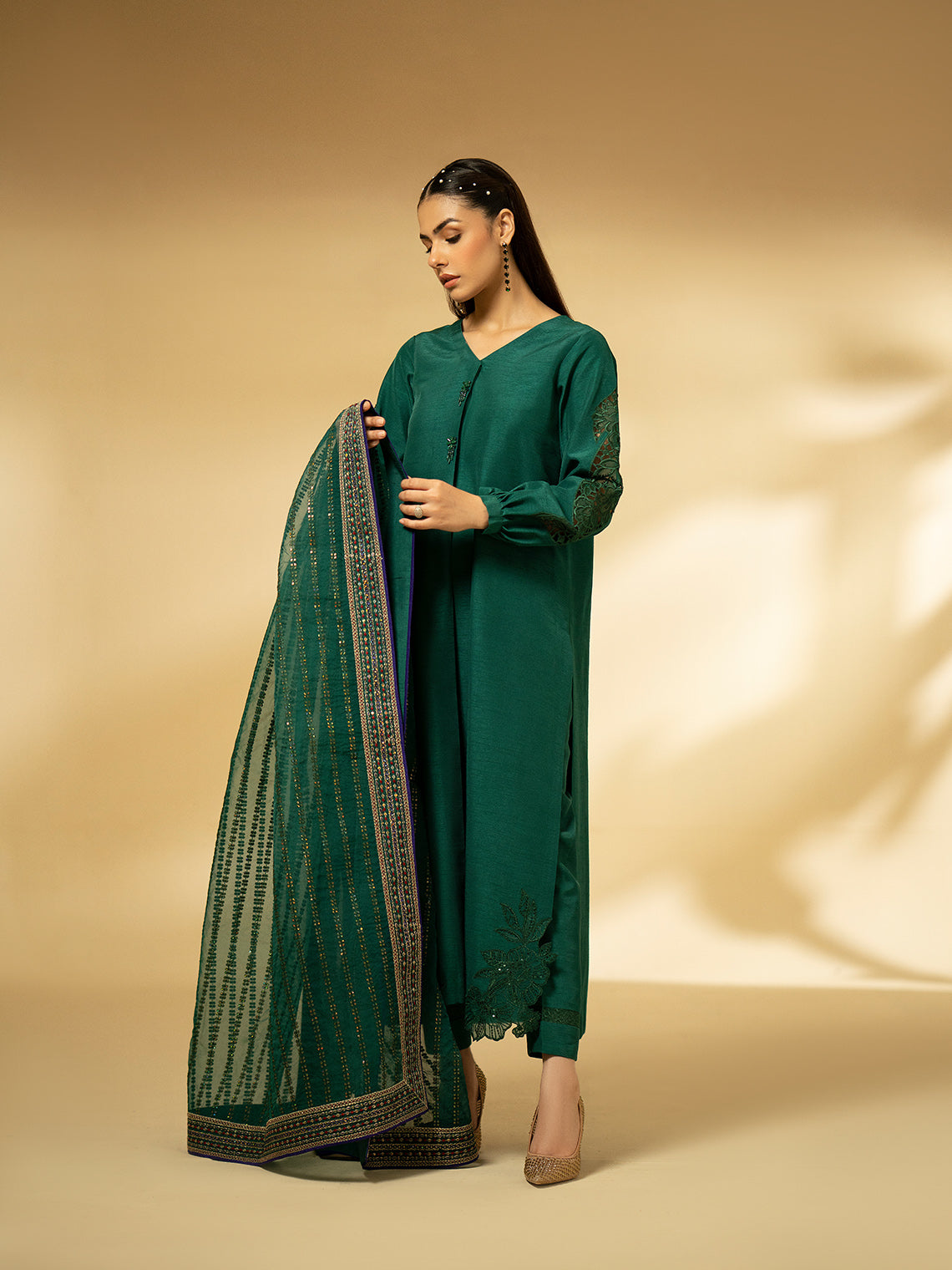 Fozia Khalid | Eid Edit 24 | Emerald Symphony - Khanumjan  Pakistani Clothes and Designer Dresses in UK, USA 