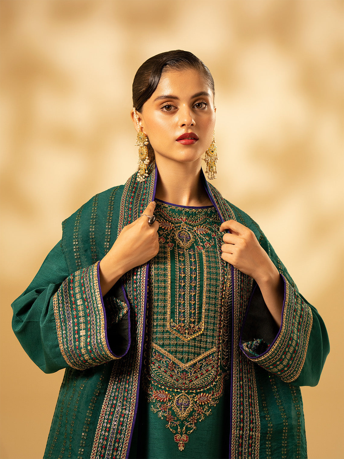 Fozia Khalid | Eid Edit 24 | Emerald Craftsmanship - Khanumjan  Pakistani Clothes and Designer Dresses in UK, USA 
