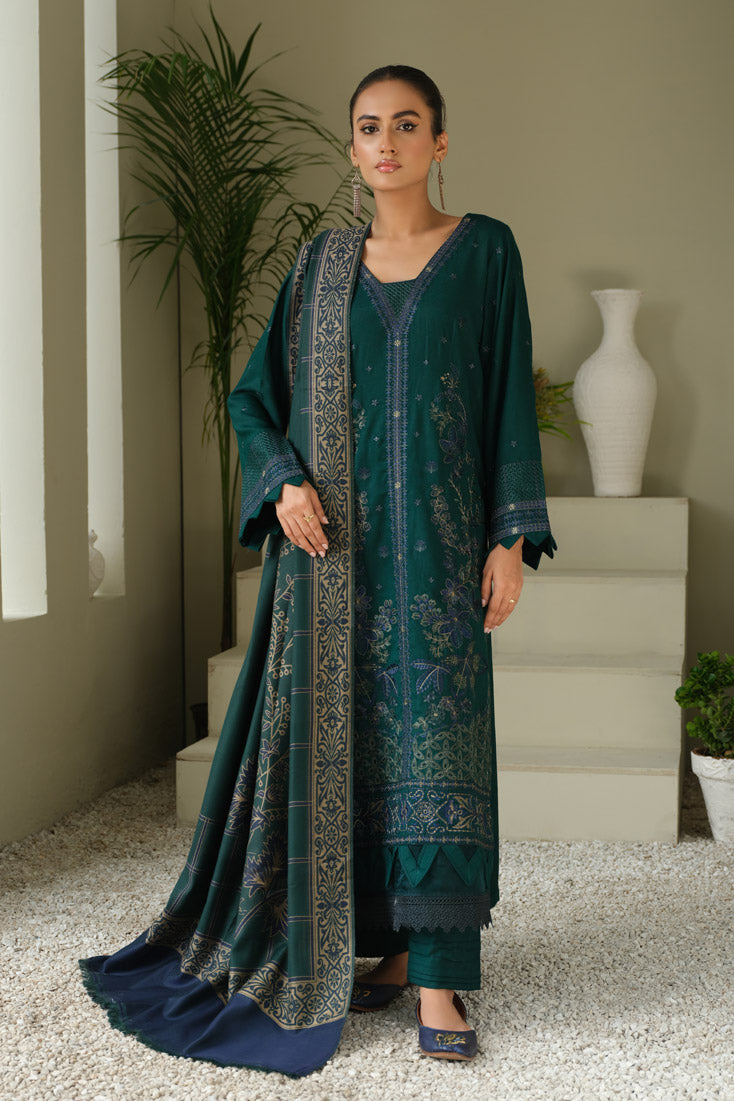 Marjjan | Aangan Embroidered Viscose |  MDS-75 (GREEN)