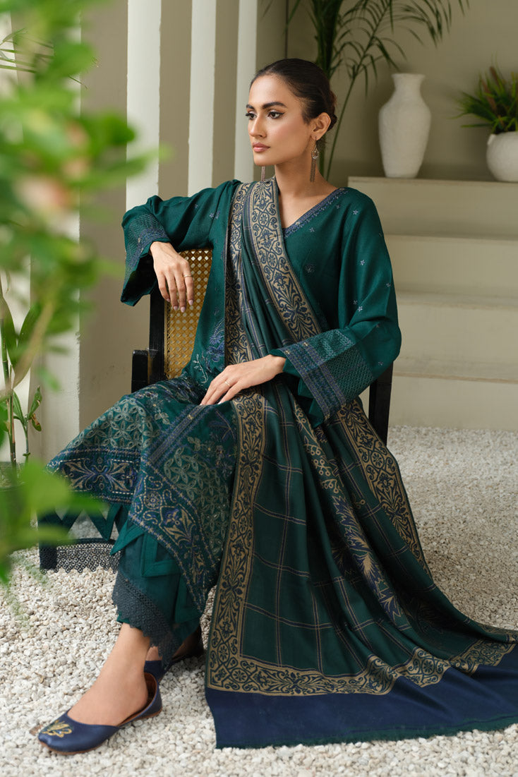 Marjjan | Aangan Embroidered Viscose |  MDS-75 (GREEN)