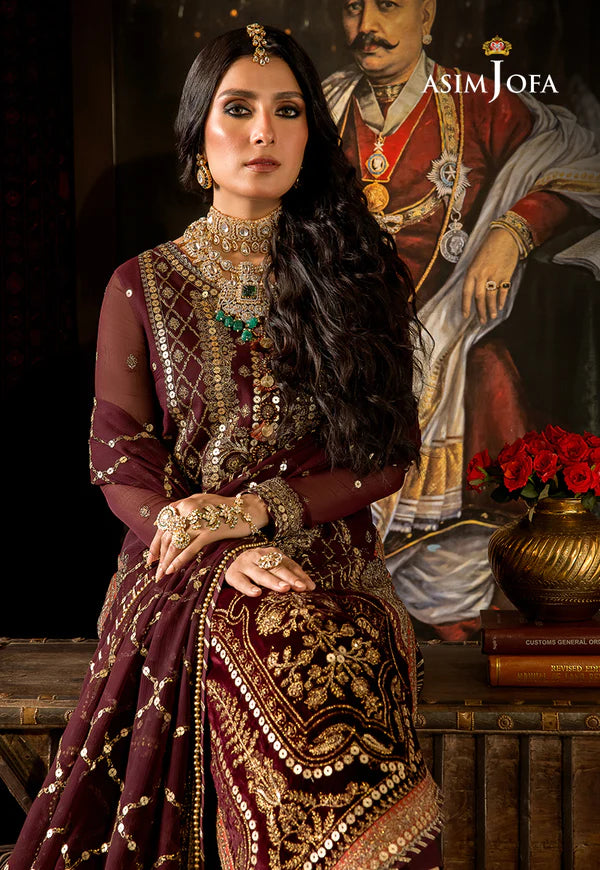 Asim Jofa | Velvet Festive 23 | AJVF-12 - Khanumjan  Pakistani Clothes and Designer Dresses in UK, USA 