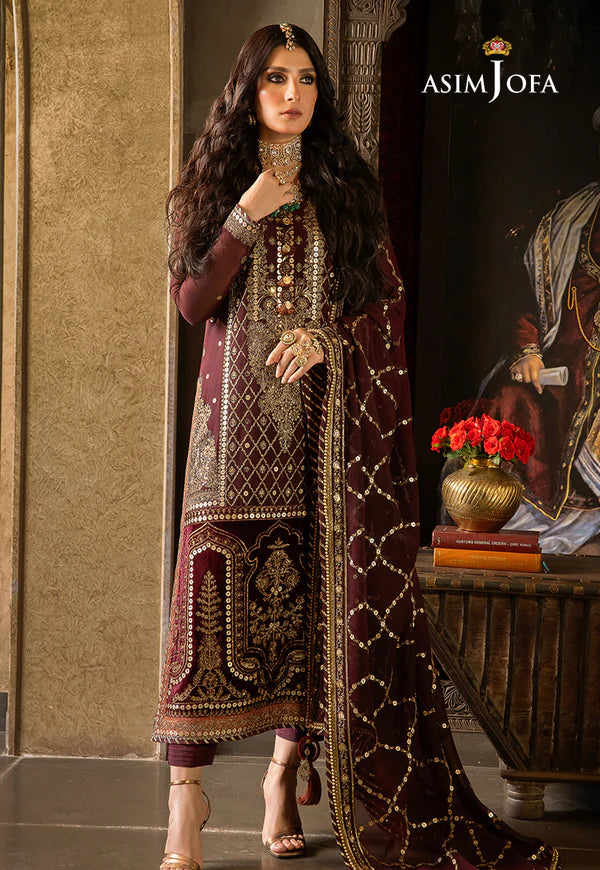 Asim Jofa | Velvet Festive 23 | AJVF-12 - Khanumjan  Pakistani Clothes and Designer Dresses in UK, USA 