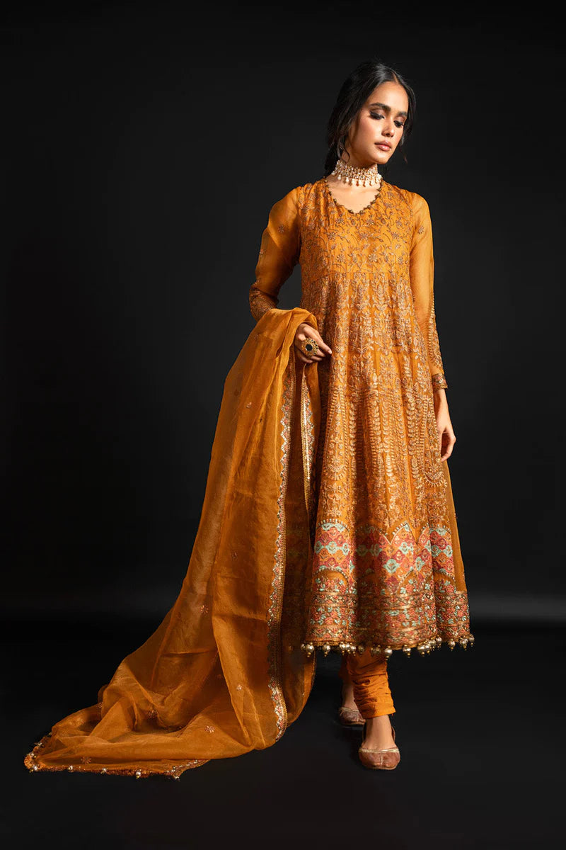 Alkaram | Heavy Formals 24 |  HF-05-24-Ochre - Khanumjan  Pakistani Clothes and Designer Dresses in UK, USA 