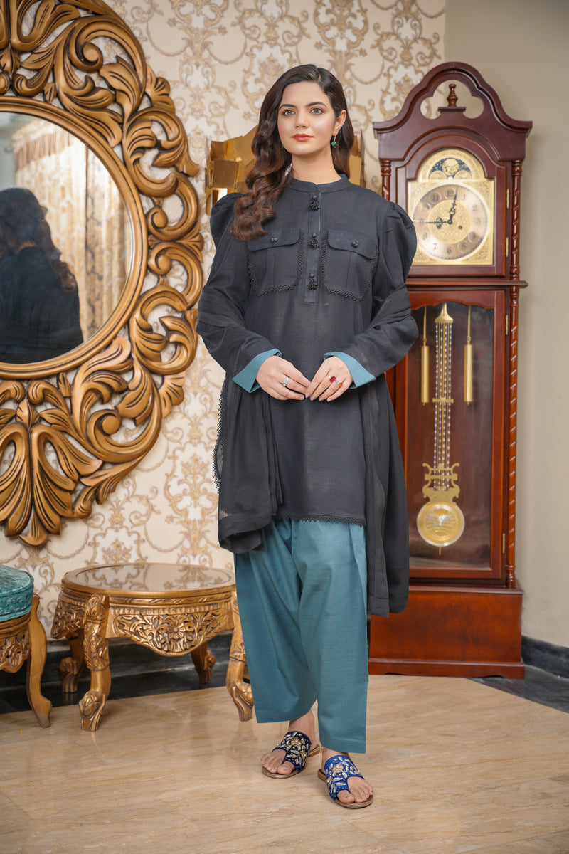 Hoorain Basics | Slub Winter 23 | HB-BLK - Khanumjan  Pakistani Clothes and Designer Dresses in UK, USA 