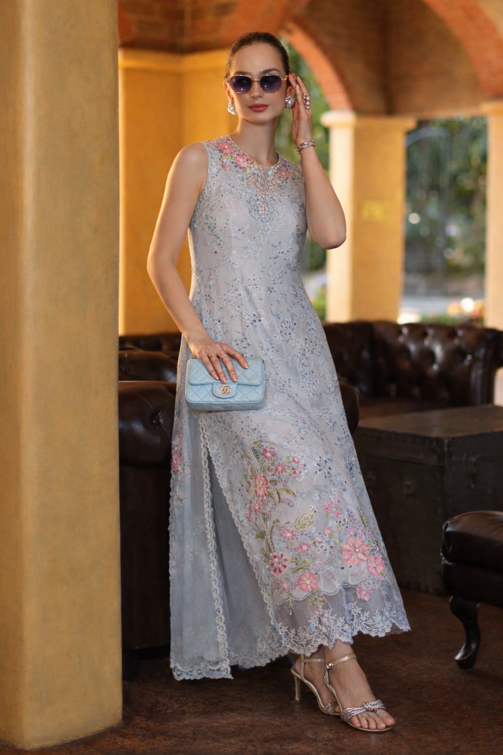 Saadia Asad | Luxury Eid Schiffli Laserkari 26 |D10 - B - Roselle