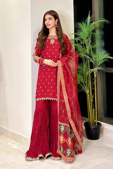 Maria B | Luxury Formals | SF-EA23-18R1-Maroon