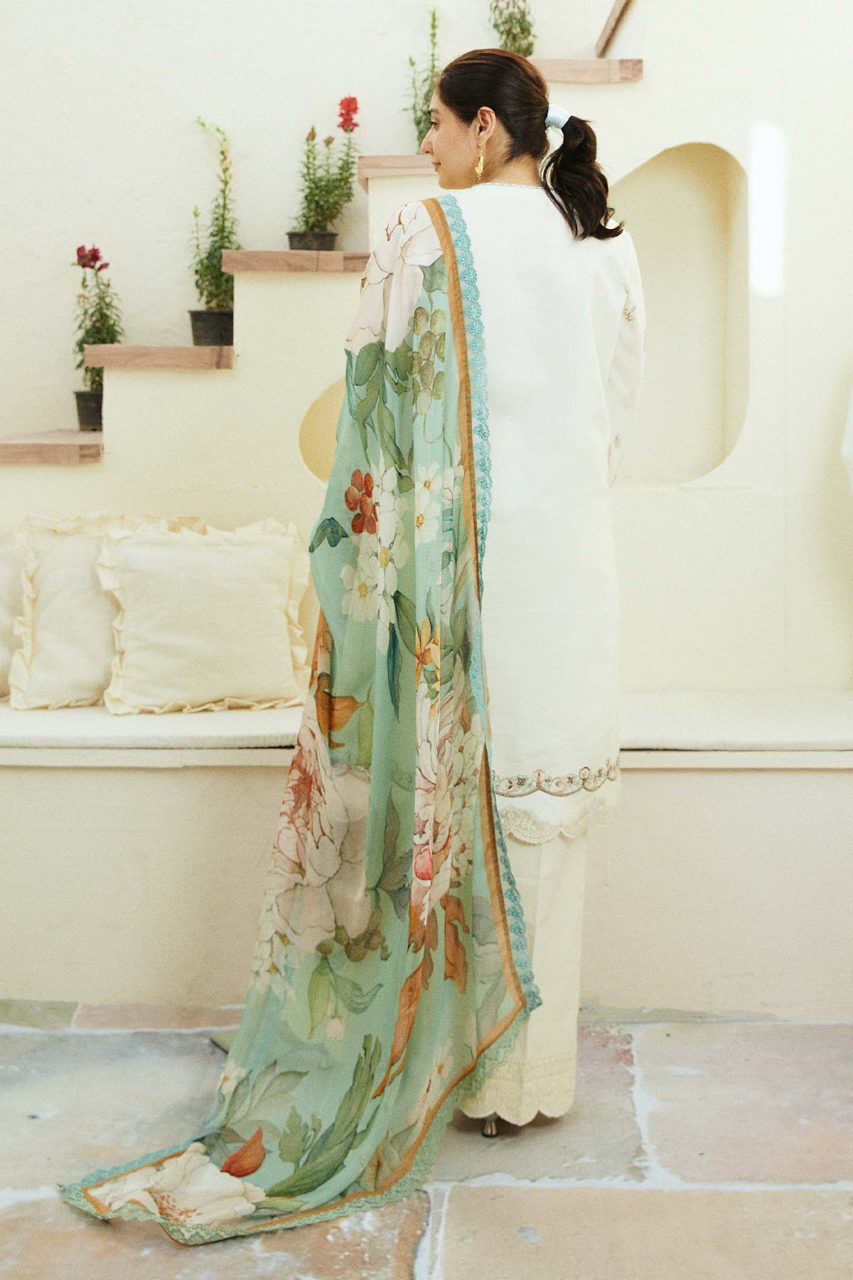 Zara Shahjahan | Coco Lawn Eid Edit 24 | IVORY-D10 - Khanumjan  Pakistani Clothes and Designer Dresses in UK, USA 