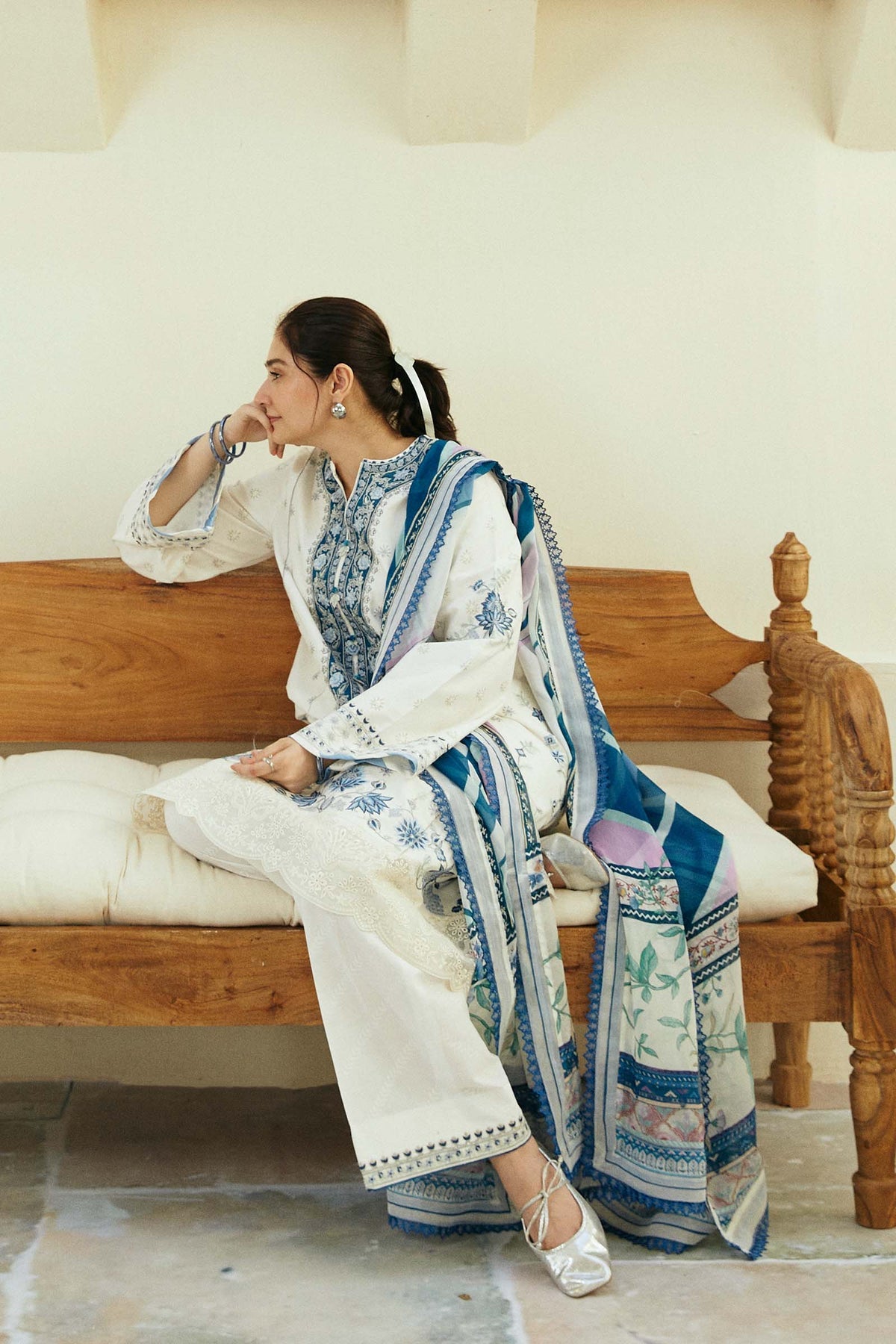 Zara Shahjahan | Coco Lawn Eid Edit 24 | IVORY-D4 - Khanumjan  Pakistani Clothes and Designer Dresses in UK, USA 