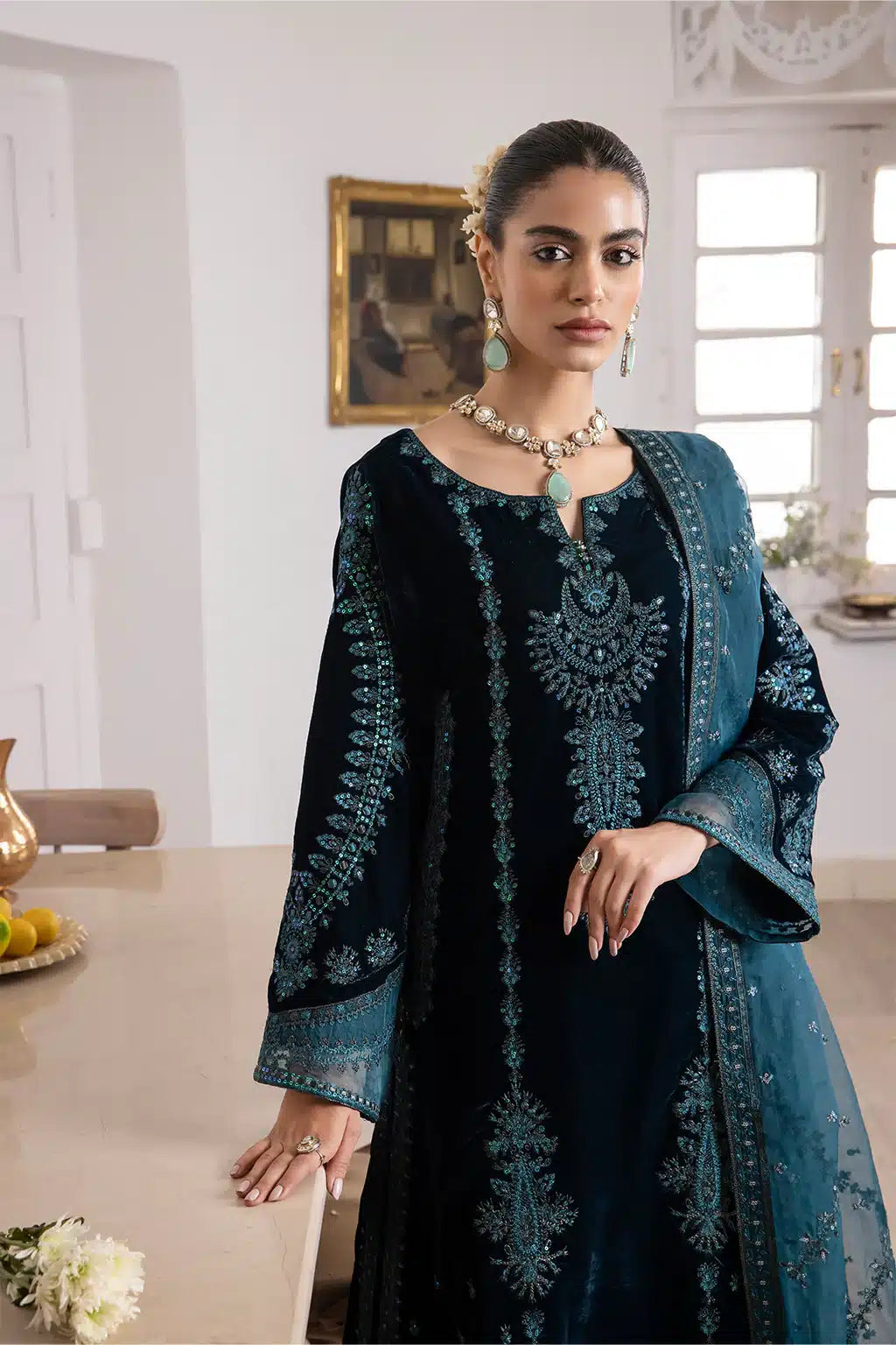 Iznik | Festive Velvet 23 | IV-21 LEHJA - Khanumjan  Pakistani Clothes and Designer Dresses in UK, USA 