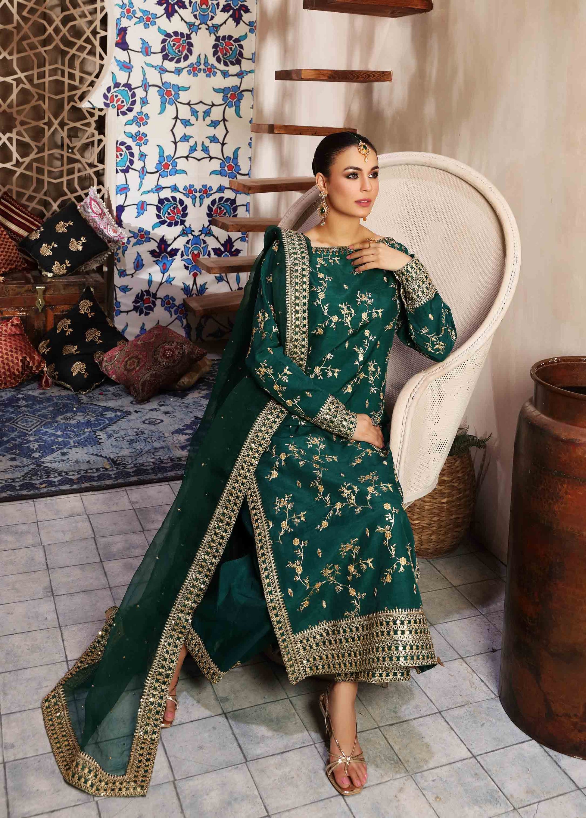 Waqas Shah | Ishq Naama | GREEN ROSE - Khanumjan  Pakistani Clothes and Designer Dresses in UK, USA 