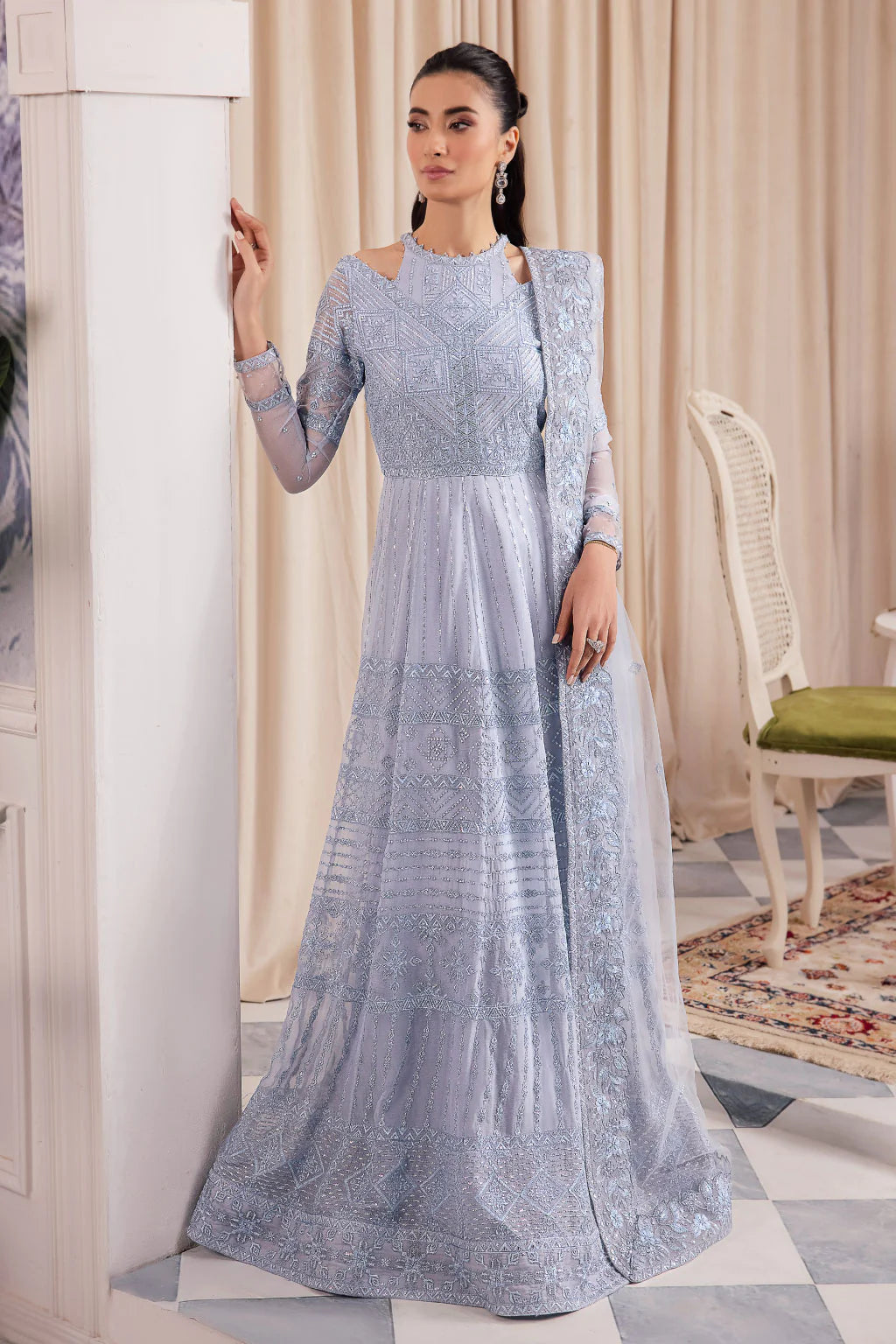 Iznik | Chinnon Chiffon | CC-38 IZARA - Khanumjan  Pakistani Clothes and Designer Dresses in UK, USA 