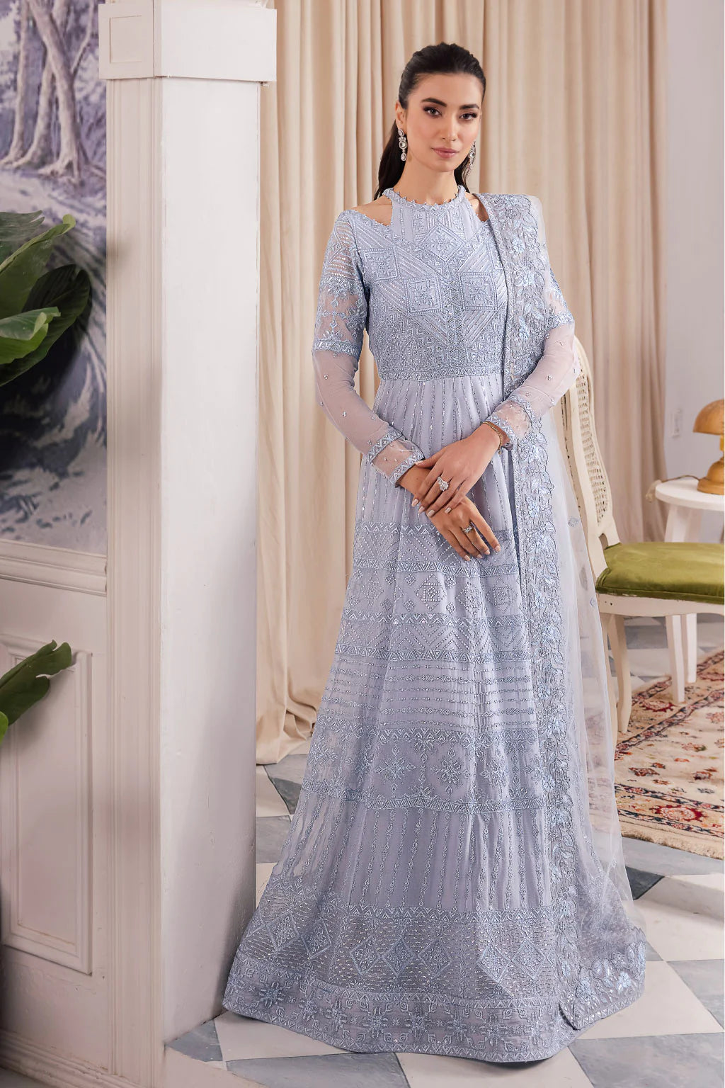 Iznik | Chinnon Chiffon | CC-38 IZARA - Khanumjan  Pakistani Clothes and Designer Dresses in UK, USA 