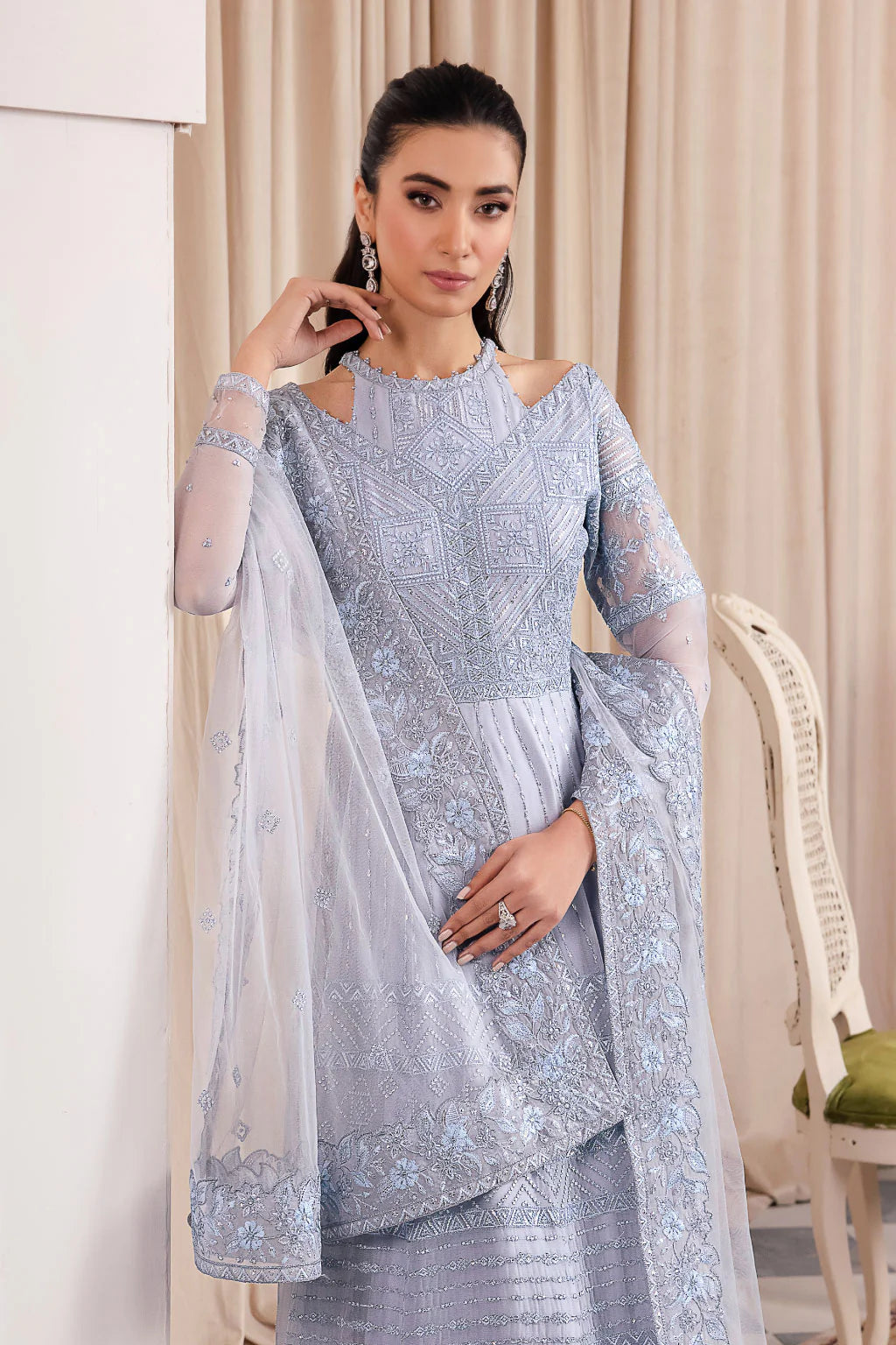Iznik | Chinnon Chiffon | CC-38 IZARA - Khanumjan  Pakistani Clothes and Designer Dresses in UK, USA 
