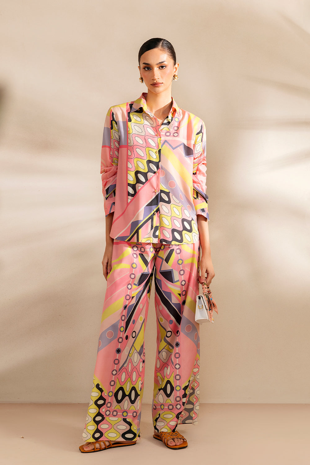 Saira Rizwan | Silk Coords 25 | PEACHY TIDE - SRSP-25-09