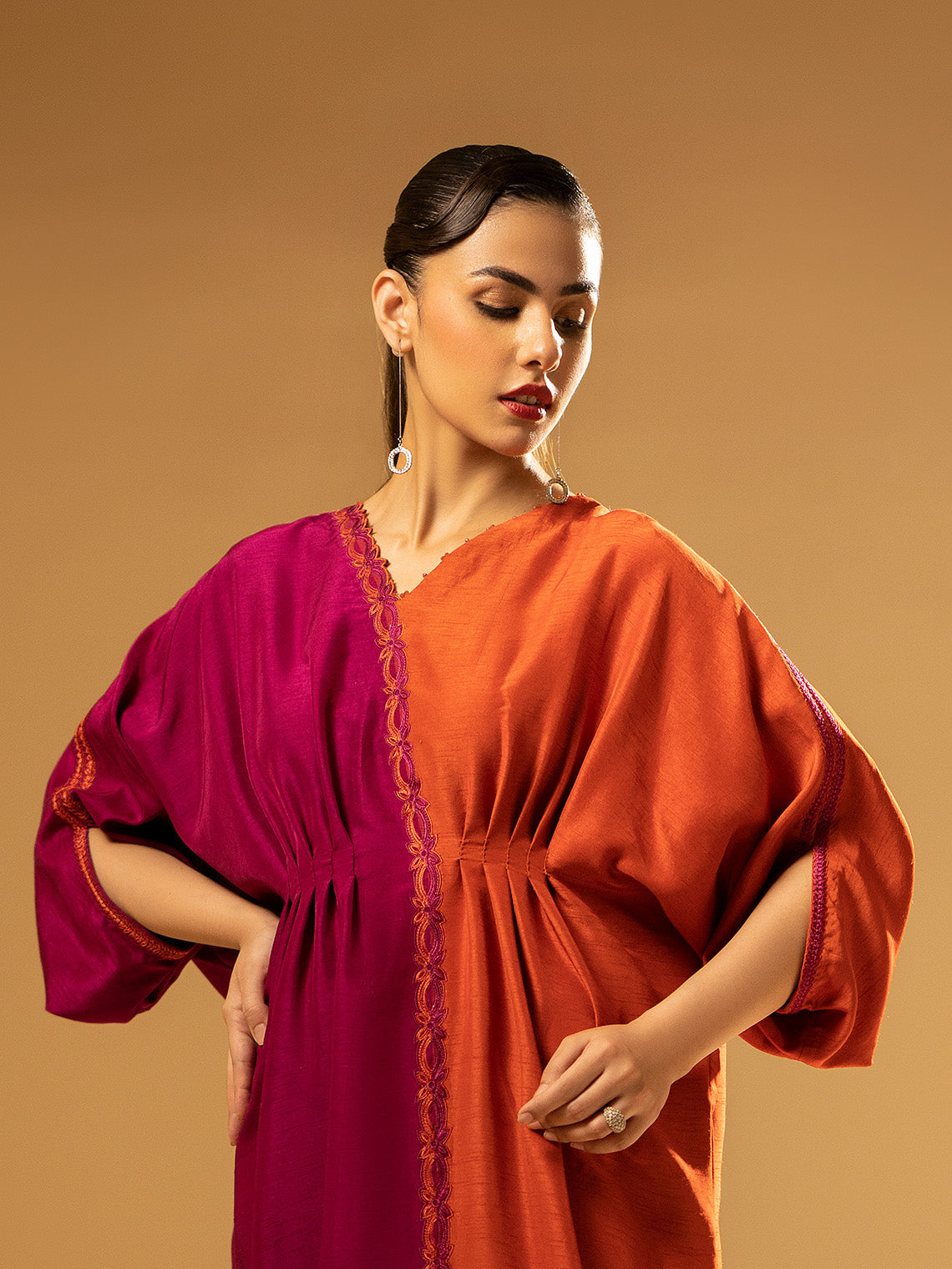 Fozia Khalid | Eid Edit 24 | Split-Tone Kaftan - Khanumjan  Pakistani Clothes and Designer Dresses in UK, USA 