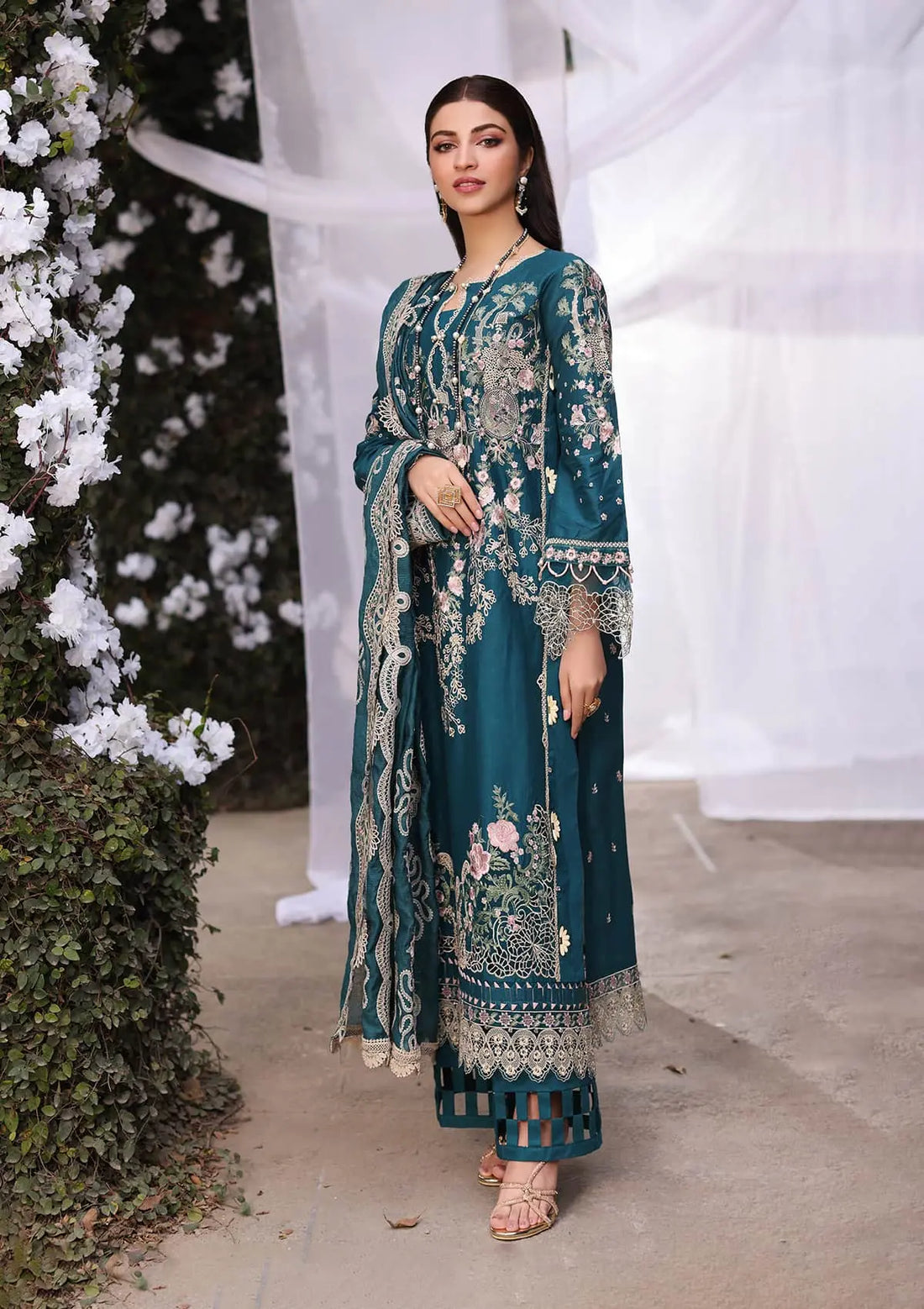 Kahf Premium | Festive Lawn 24 | KFL-09A BANO - Khanumjan  Pakistani Clothes and Designer Dresses in UK, USA 