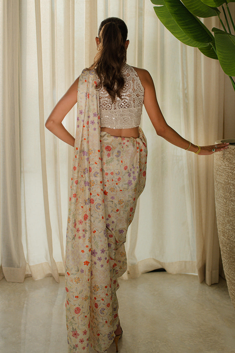 Mina Hasan | Signature Pret | Wrapped Goddess Stitched Saree