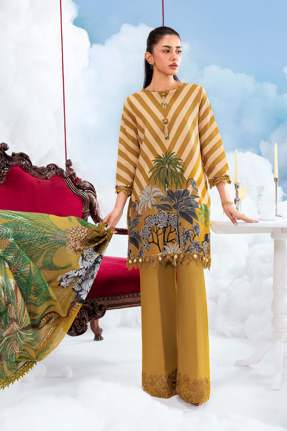 Maria B | M Basics Dreamscape Eid Lawn | MB-CUSV14-08A