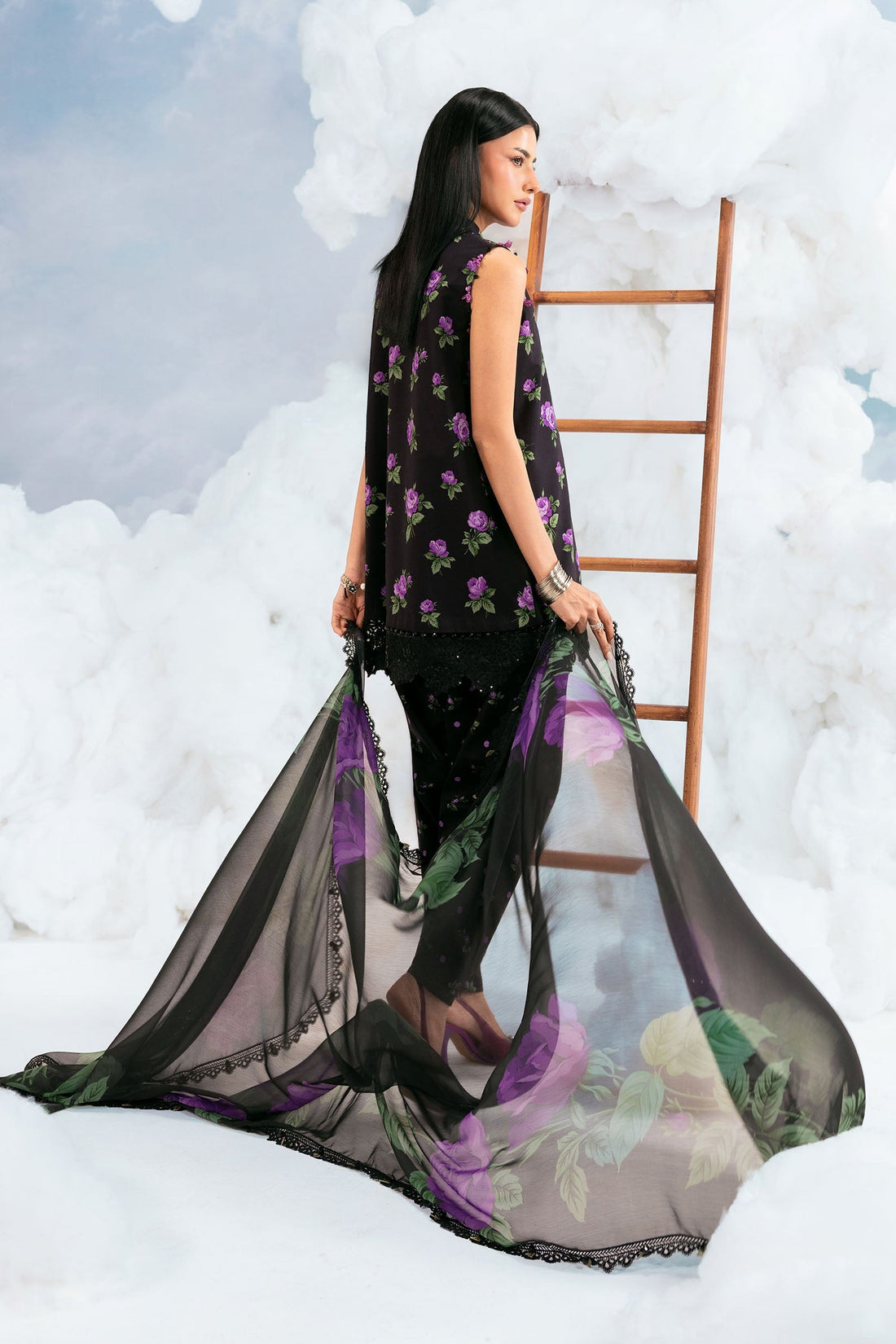 Maria B | M Basics Dreamscape Eid Lawn | MB-CUSV14-09B