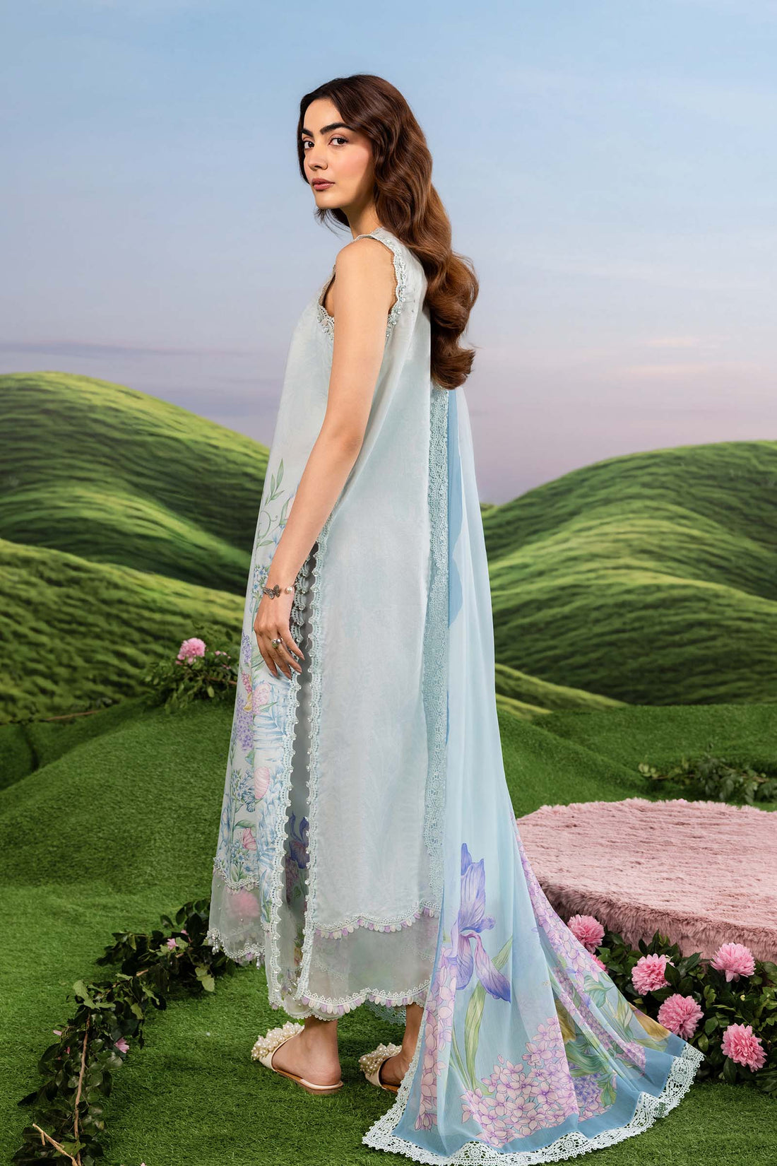 Maria B | M Basics Dreamscape Eid Lawn | MB-CUSV14-10A