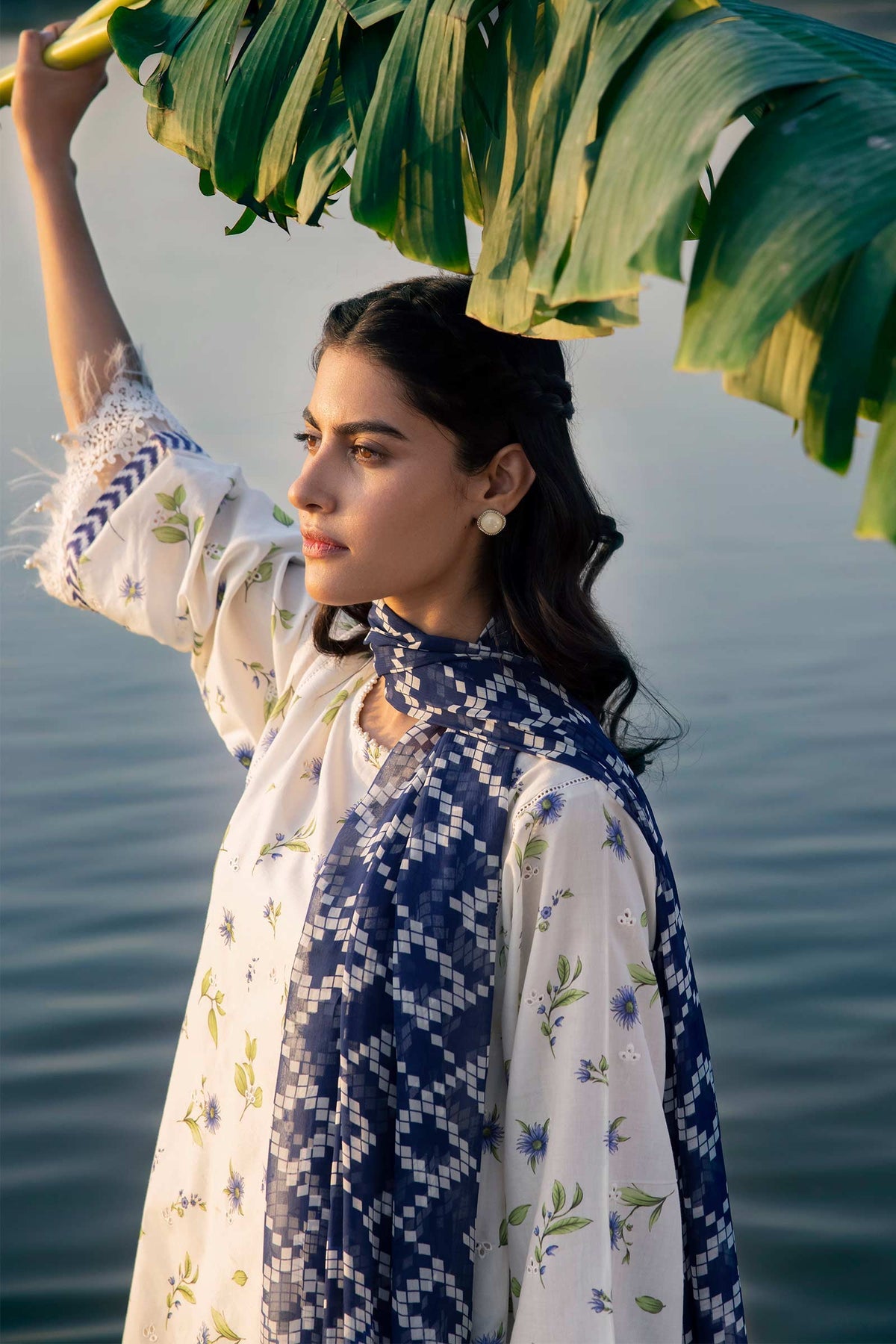 Maria b | M Basics Lawn | 401-A - Khanumjan  Pakistani Clothes and Designer Dresses in UK, USA 
