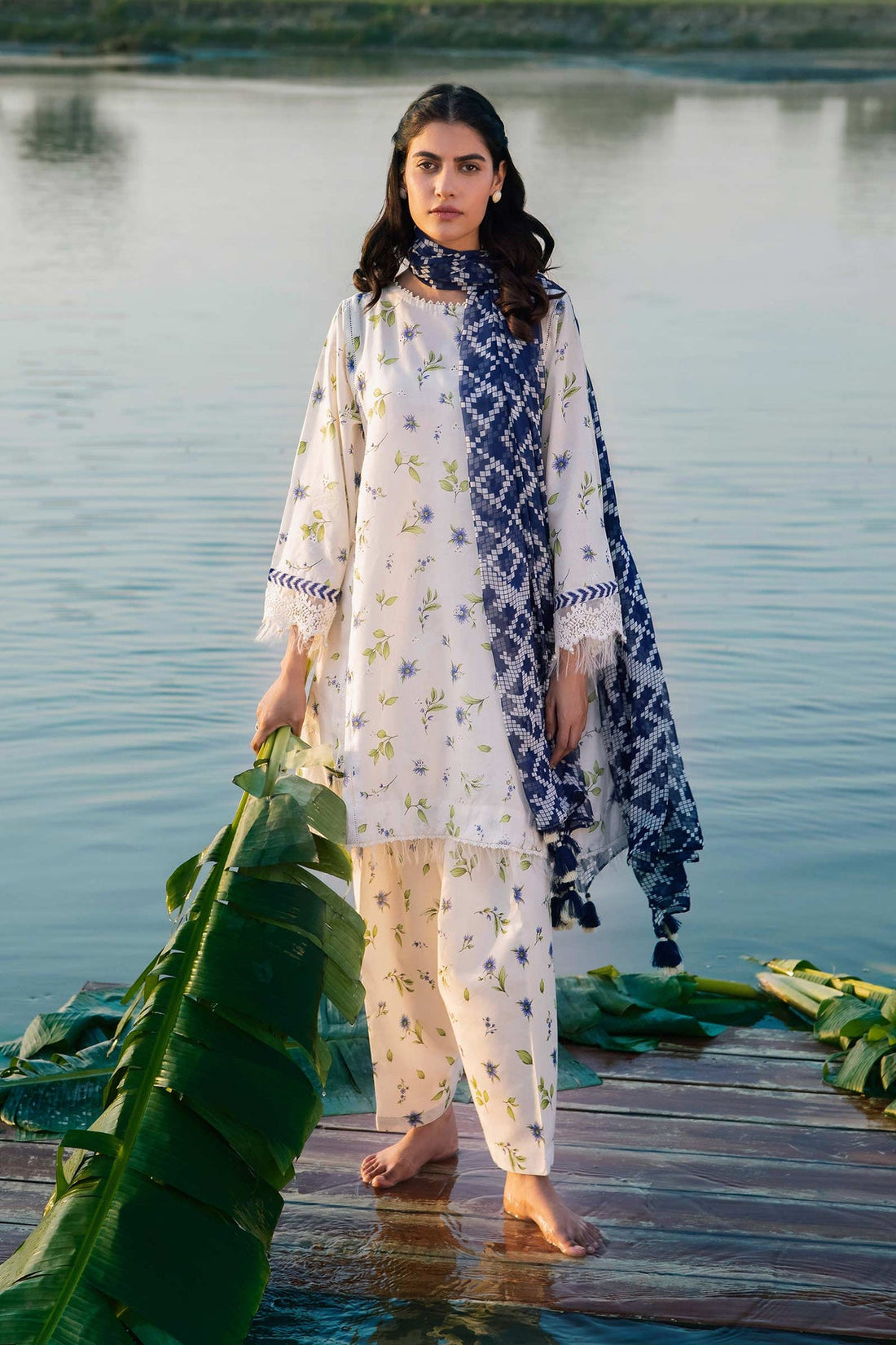 Maria b | M Basics Lawn | 401-A - Khanumjan  Pakistani Clothes and Designer Dresses in UK, USA 