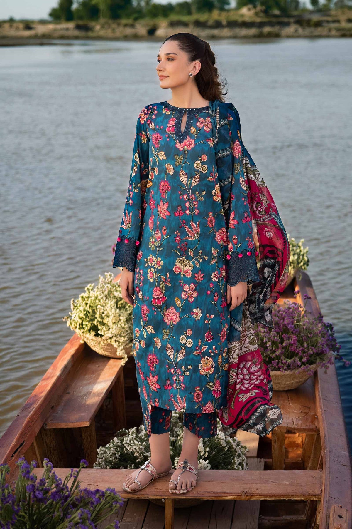 Maria b | M Basics Lawn | 402-A - Khanumjan  Pakistani Clothes and Designer Dresses in UK, USA 