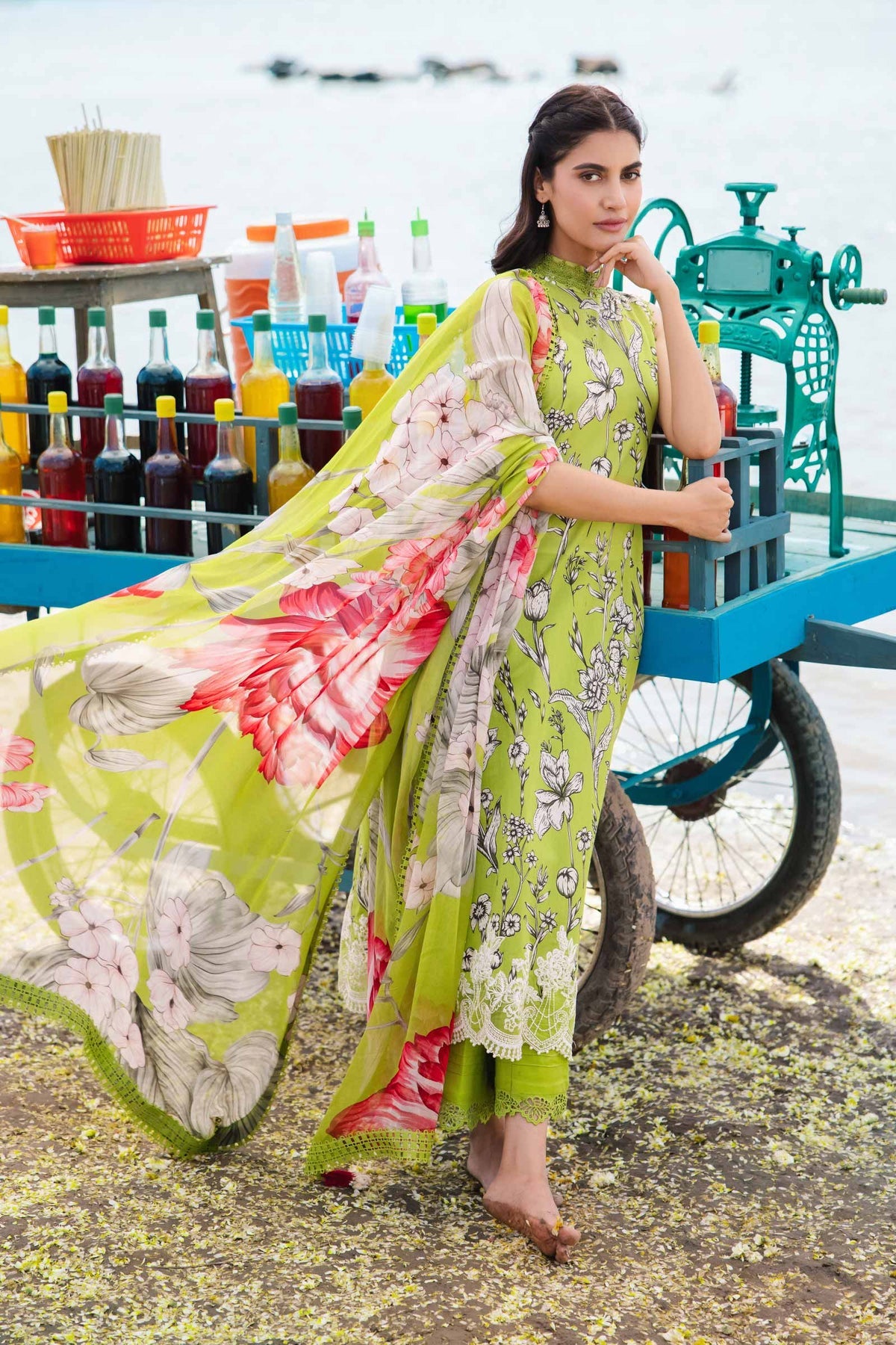 Maria b | M Basics Lawn | 405-B - Khanumjan  Pakistani Clothes and Designer Dresses in UK, USA 