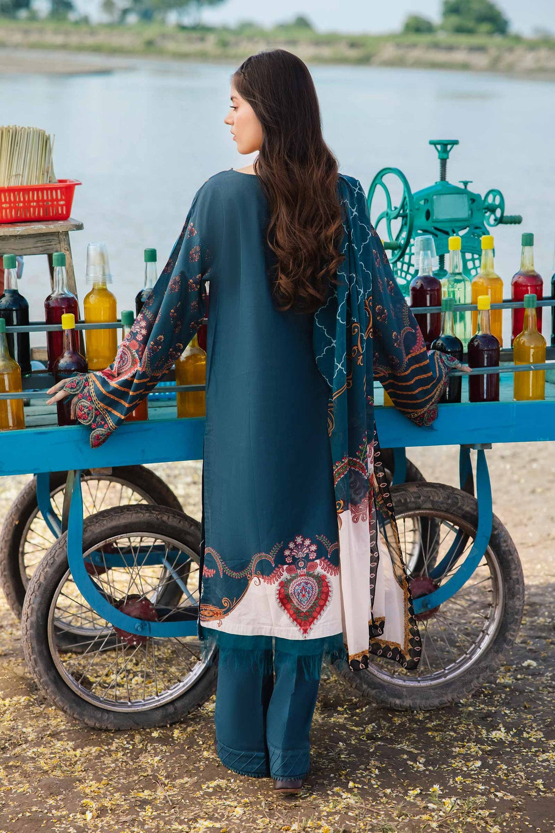 Maria b | M Basics Lawn | 407-A - Khanumjan  Pakistani Clothes and Designer Dresses in UK, USA 